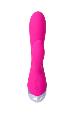 Вибратор с клиторальным стимулятором L'Eroina Lia, силикон, розовый, 19 см