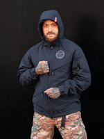 Куртка демисезонная Варгградъ на флисе мужская тёмно-синяя