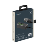 Автомобильное зарядное устройство 1 USB + 3 USB для пассажиров, QC 3.0, 7А, алюминий, графит