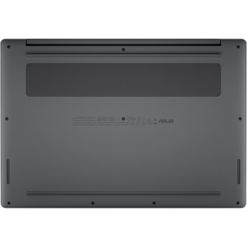 Ноутбук Asus Zenbook 14 UX3407RA-QD038W Snapdragon X Elite X1E-78-100 32Gb SSD1Tb Qualcomm Adreno 14" OLED WUXGA (1920x1200) Windows 11 Home grey WiFi BT Cam Bag (90NB16G2-M00360)
