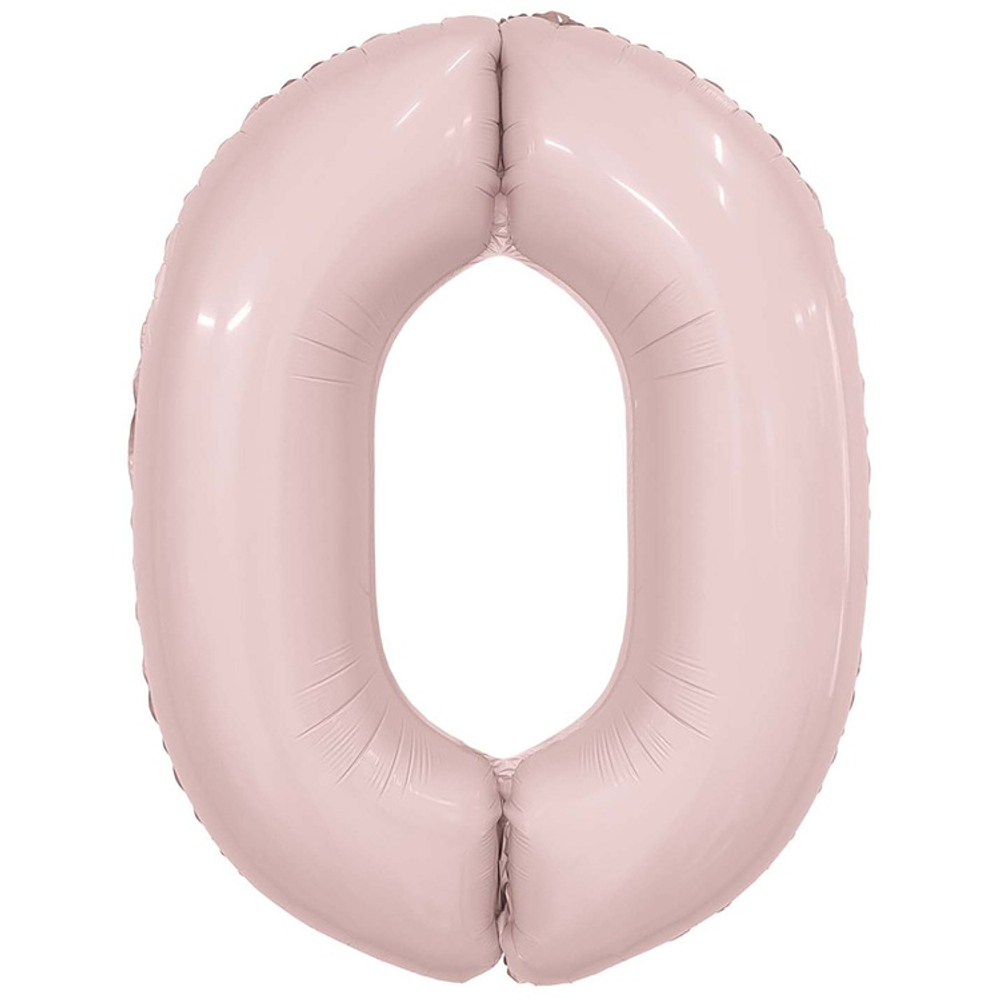 Шар фольгированный Цифра 0 101 см (Розовый)