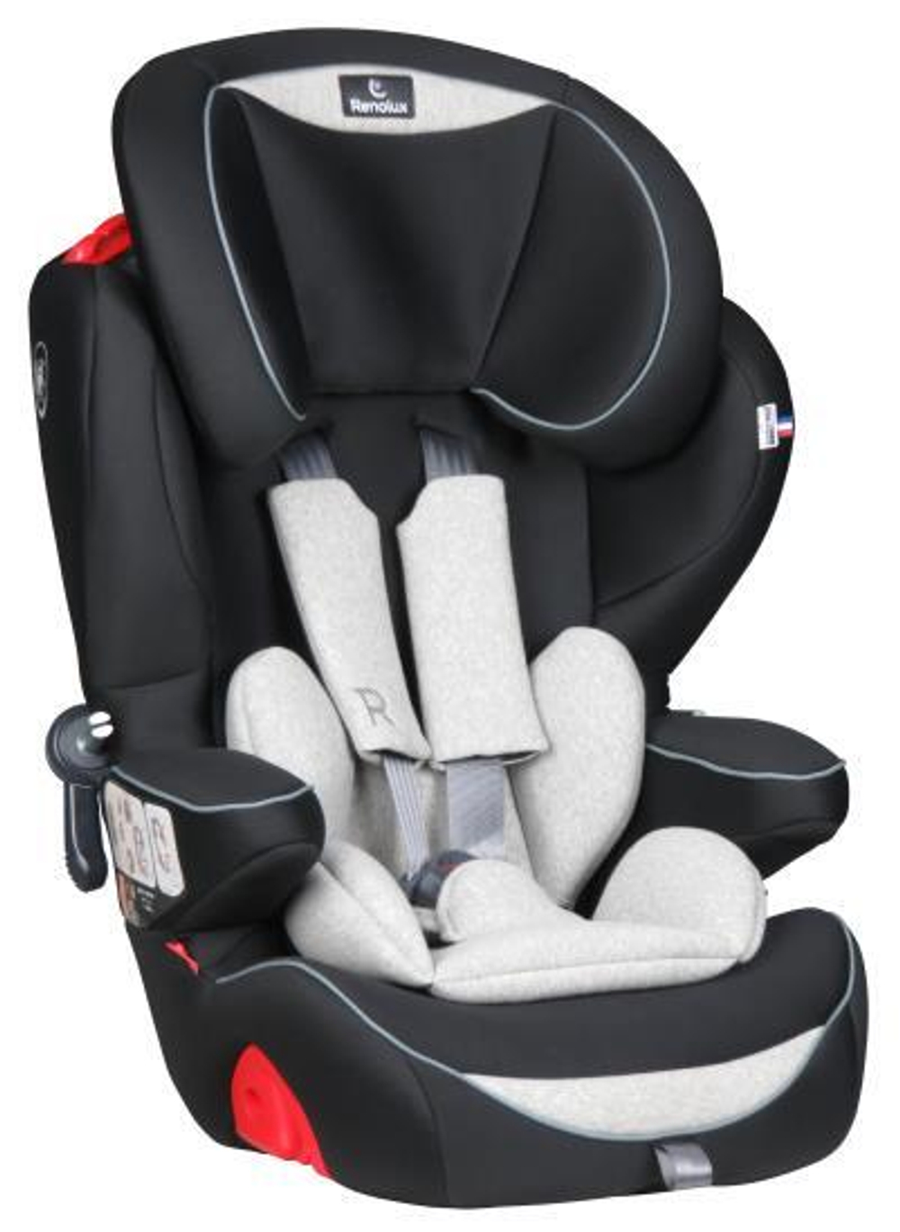 Детское автокресло Renolux Quickconfort гр. 1/2/3 (Черный/белый)