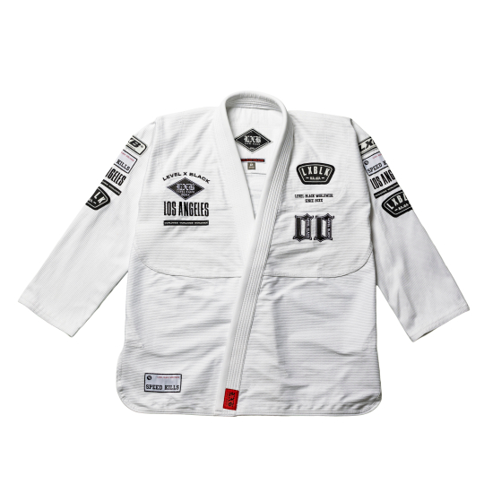 Кимоно Level x Black GOTHIC SERPENT белое