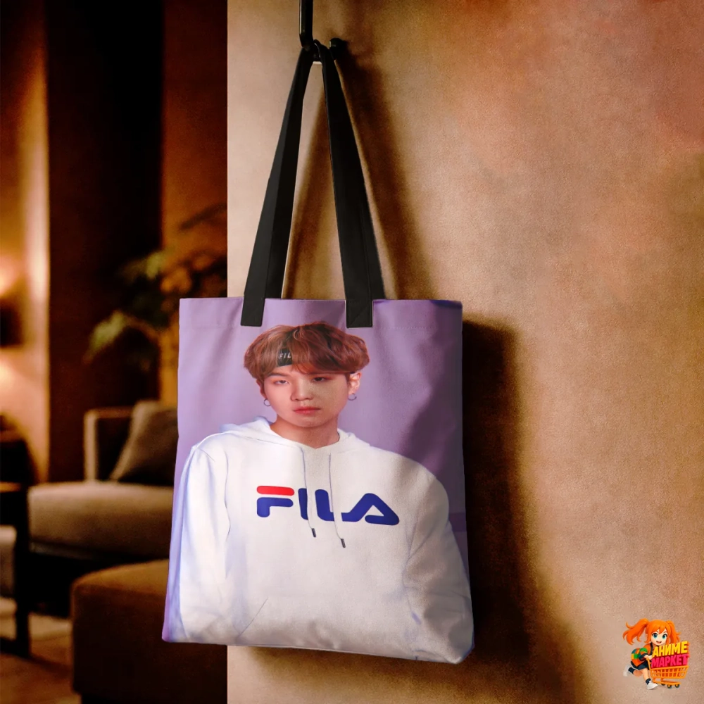 Сумка шоппер с принтом BTS