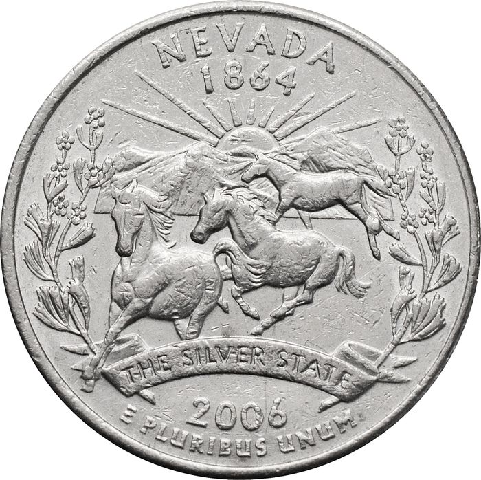25 центов (1/4 доллара, квотер) 2006 США «Штат Невада» (P)