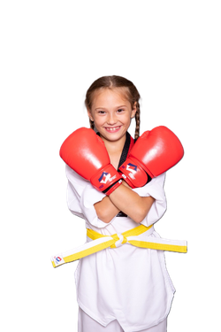 Пояс для тхэквондо ProfSport без вышивки (4 см) желто-белый