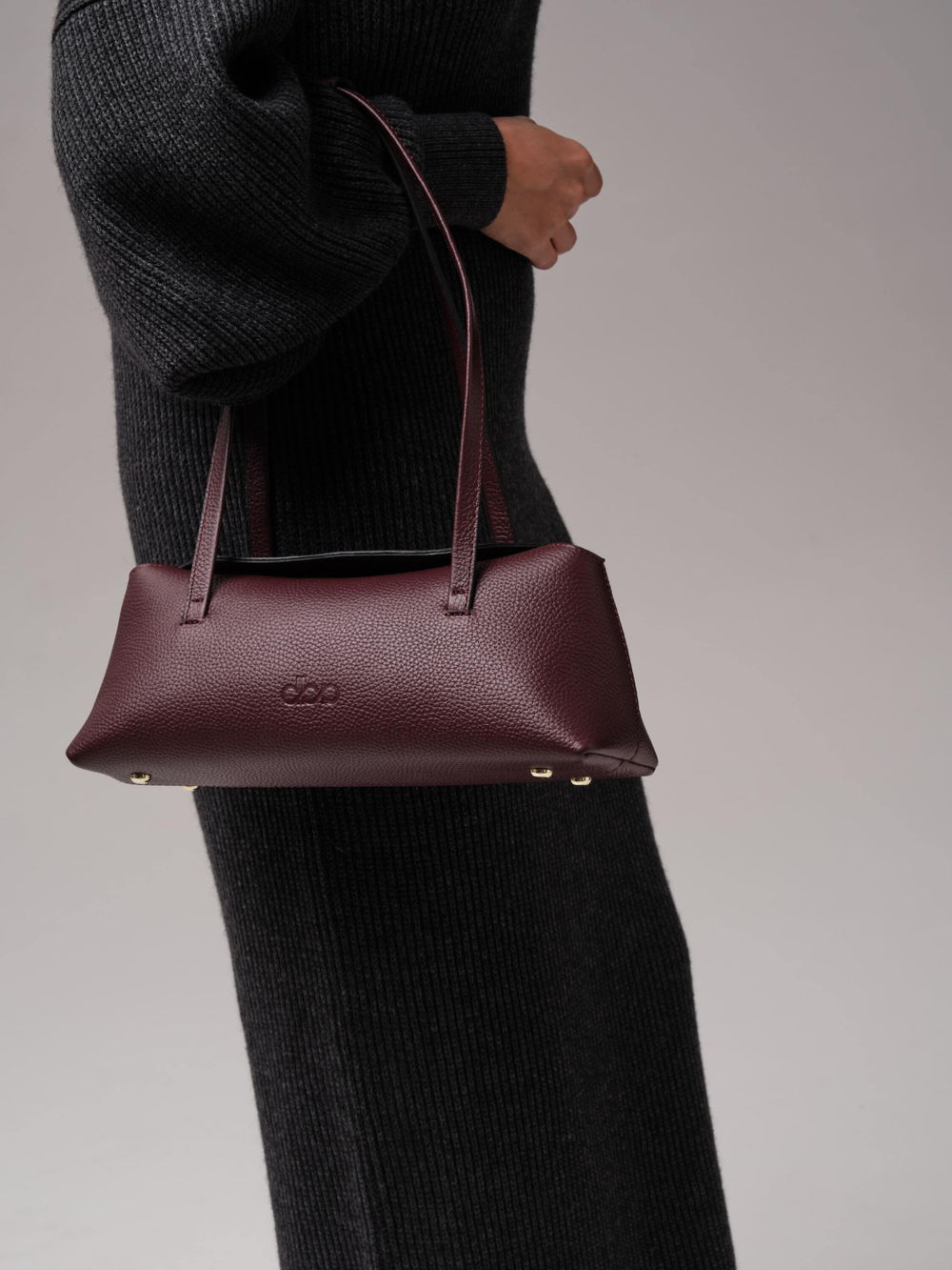 Женская кожаная сумка DBR 31127 зимняя вишня