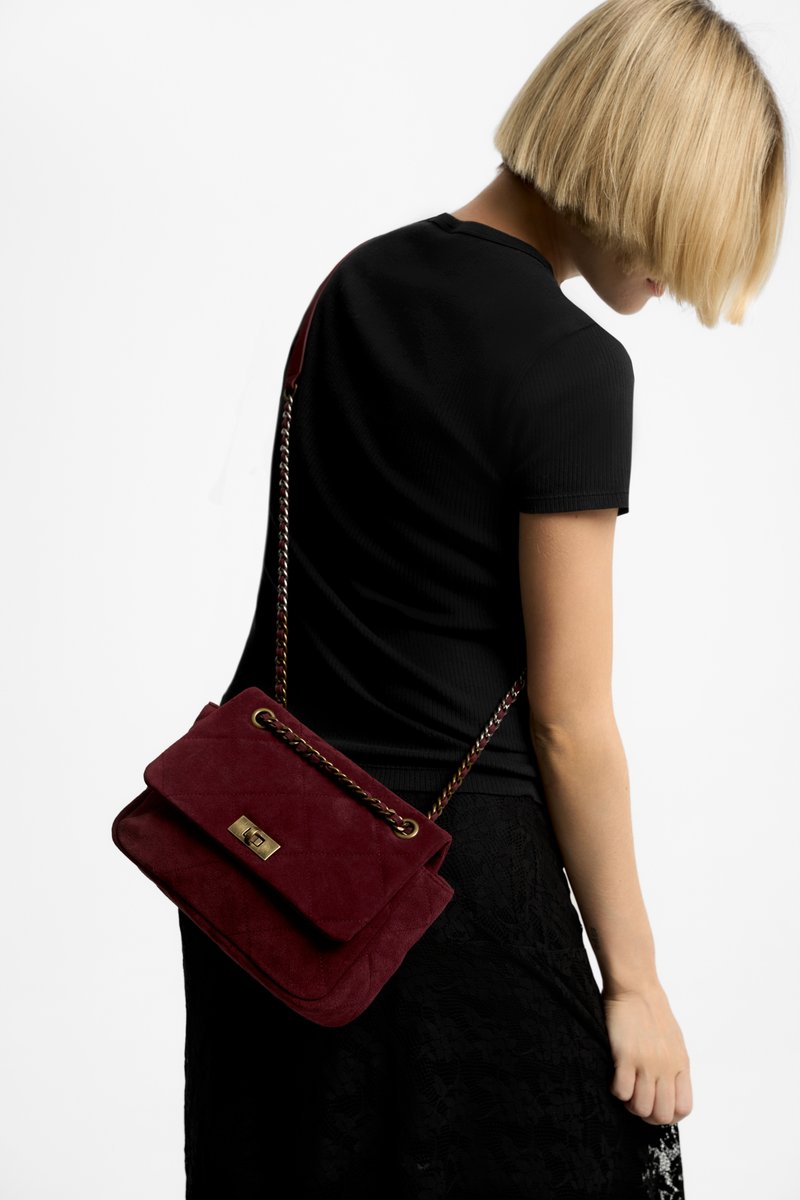 KELLY S марсала из замши