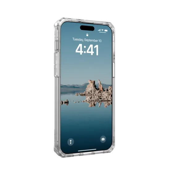 Чехол с поддержкой MAGSAFE Uag Plyo для iPhone 15 Pro MAX 6.7", цвет прозрачный/золото (Ice/Gold)