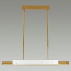 4359/25L MIDCENT ODL24 129 белый .мрамор/антич. бронза/металл/акрил Подвесной светильник IP20 LED 25W 3000K 220V MARMI