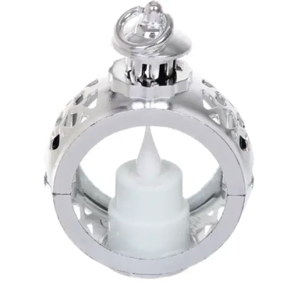 Сувенир с подсветкой «Горящая свеча» 8,5*12 см, Серебро