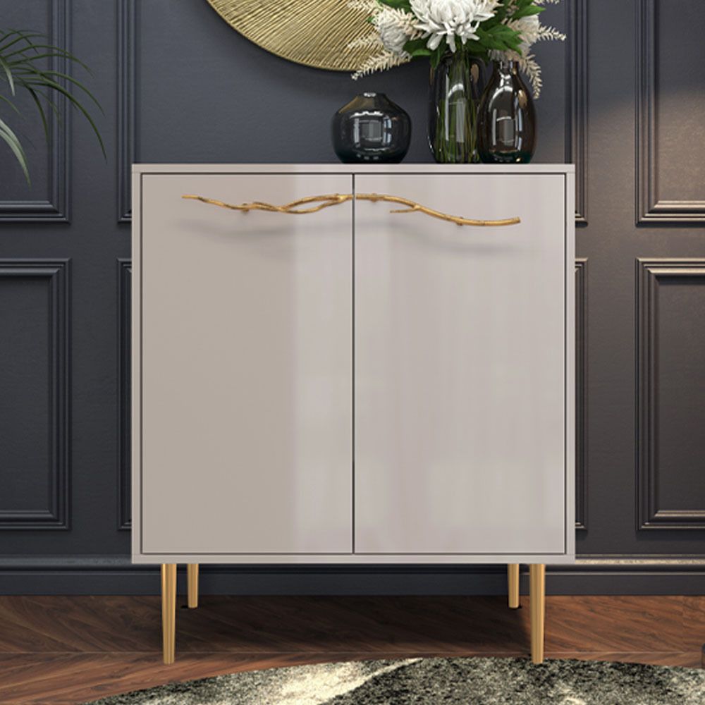 Комод Арт Колор Стайл Голд с 2 полками Серый агат