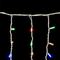 Светодиодная бахрома с колпачком 3,2*0,9 м., 168 разноцветных LED ламп, каучуковый белый провод, LTC (LL168-8-2M)