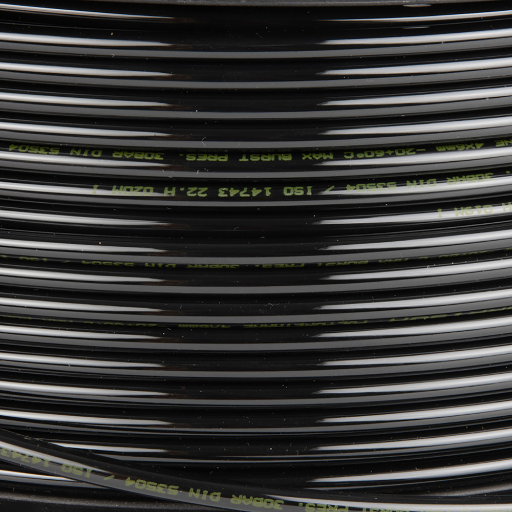 HUS0406-BK Трубка черная Harrison PU 4х6 мм, длина 200 м