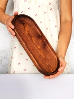 Поднос деревянный овальный