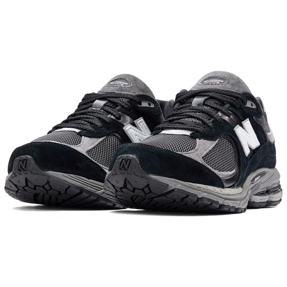 New Balance 2002R Black Dark Grey White