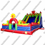 Детский надувной батут-горка "Dragons", размер 12*6*8 м