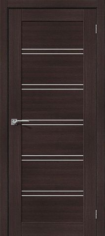 Межкомнатная дверь Порта-28 Wenge Melinga стекло Magic Fog, elporta (Браво)