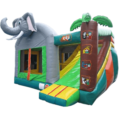 Коммерческий надувной батут "Слоник" с крышей
