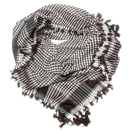 Арафатка-шемаг бело-серо-черная