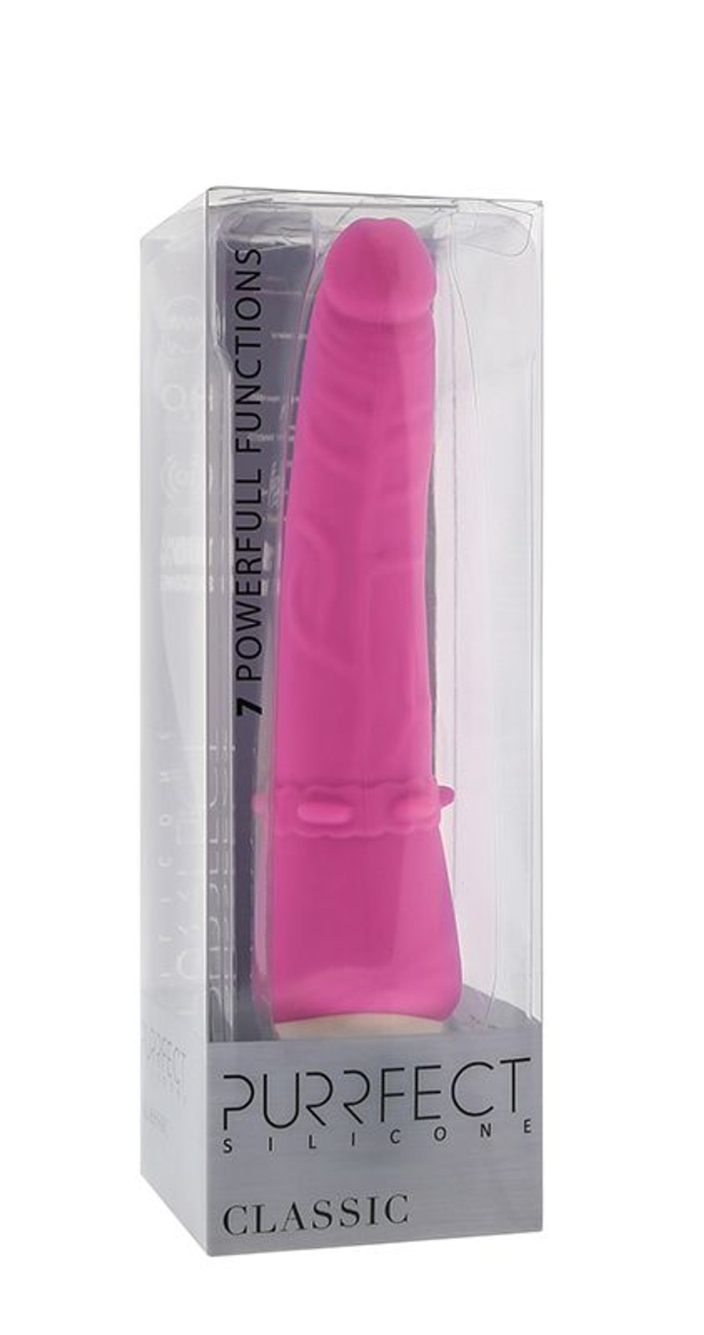 Розовый вибратор-реалистик PURRFECT SILICONE CLASSIC 6.8INCH - 17,5 см. (Цвет: розовый)