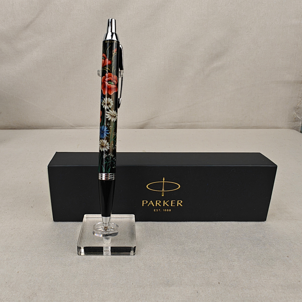 Ручка шариковая "Полевые цветы" с ручной росписью