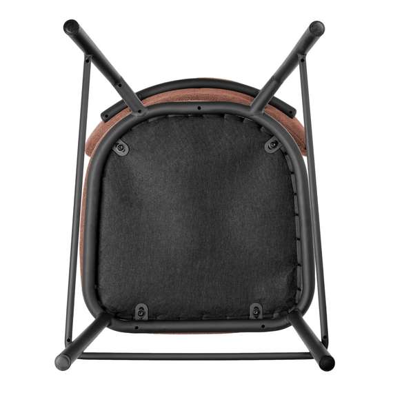 Полубарный стул Arvo 65 см, терракотовый шенилл с черными ножками