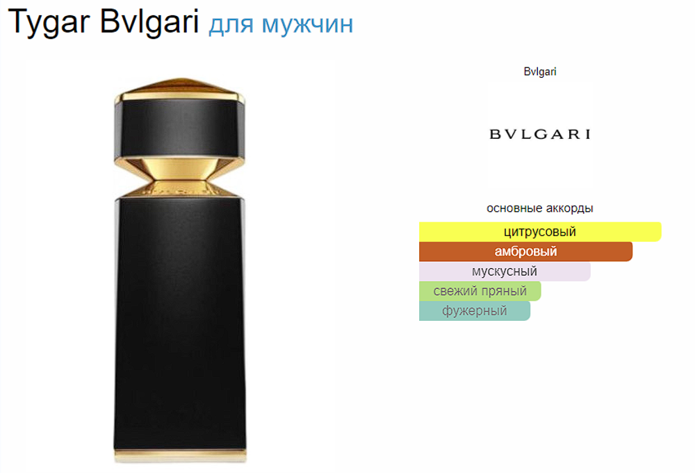 Тестер парфюмерии Bvlgari Tygar 100ml