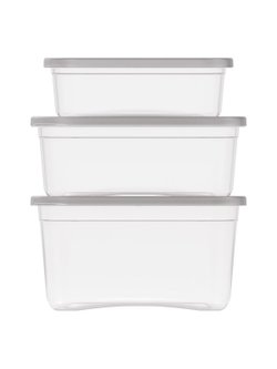 Набор контейнеров для СВЧ (0,4л;0,7л;1л) серый (1925)