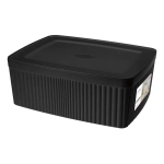 Лоток для хранения с крышкой «VELVET»,черный, 295*225*110мм, 6,55Л