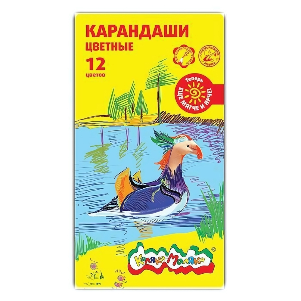 Карандаши 12цв., метал. пенал (Каляка-Маляка)