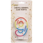 Свеча для торта Цифра День рождения «9» 6 см