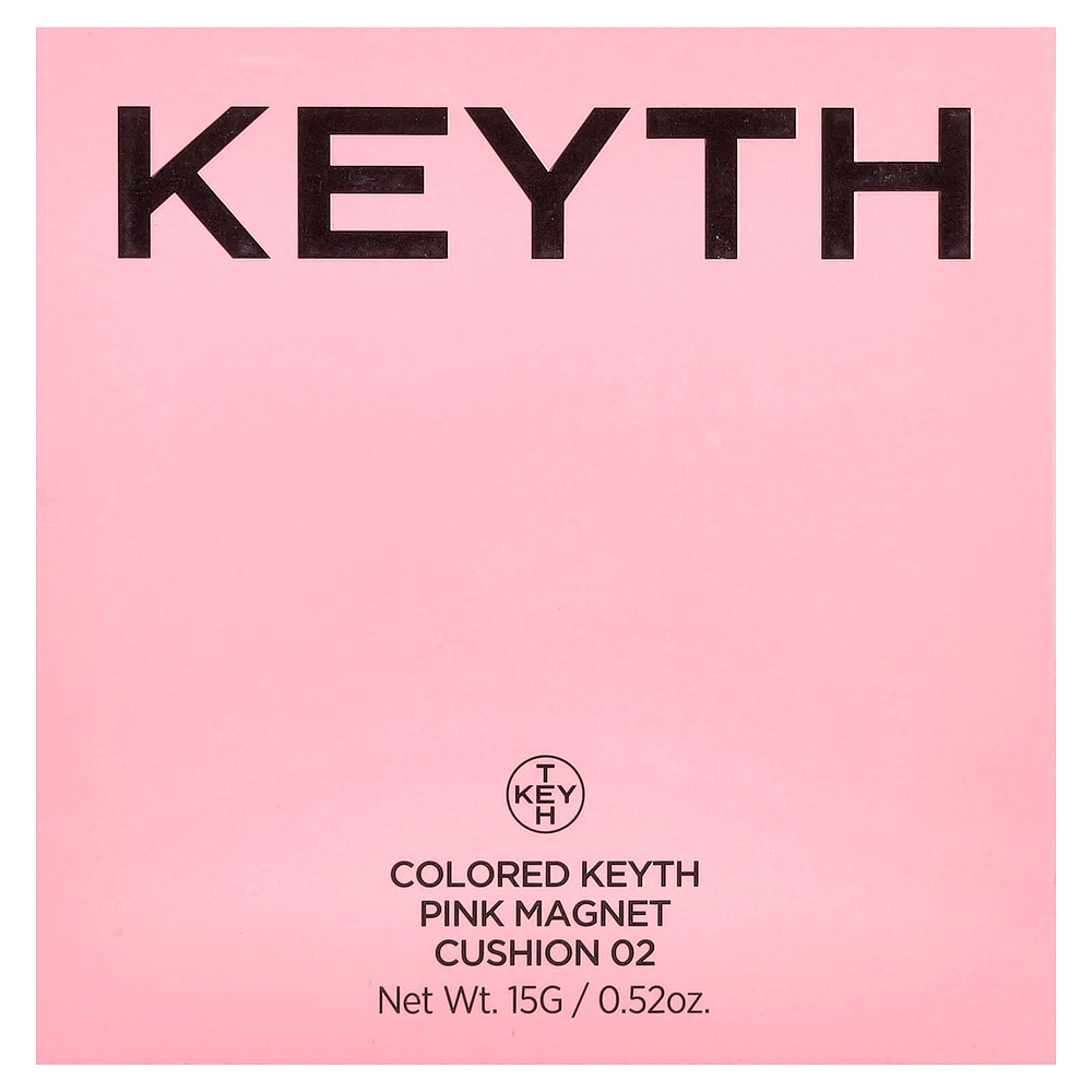 KEYTH, кушон, розовый магнитный, кушон, оттенок 02 светло-бежевый, 15 г (0,52 унции)