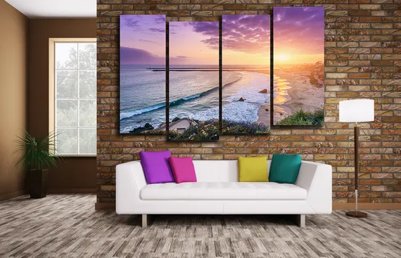 Модульная картина "Рассвет на море"