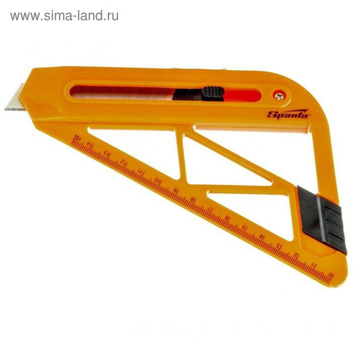 Нож 18мм выдвижное лезвие для резки обоев, линейка Спарта