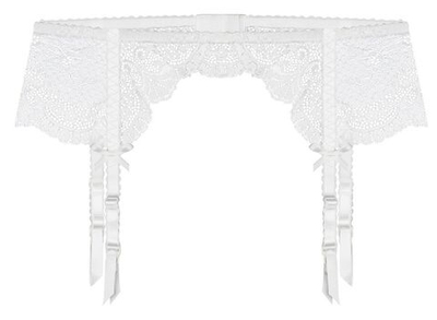 Кружевной пояс Freesia с пажами для чулок (Размер: XL) (Цвет: белый)
