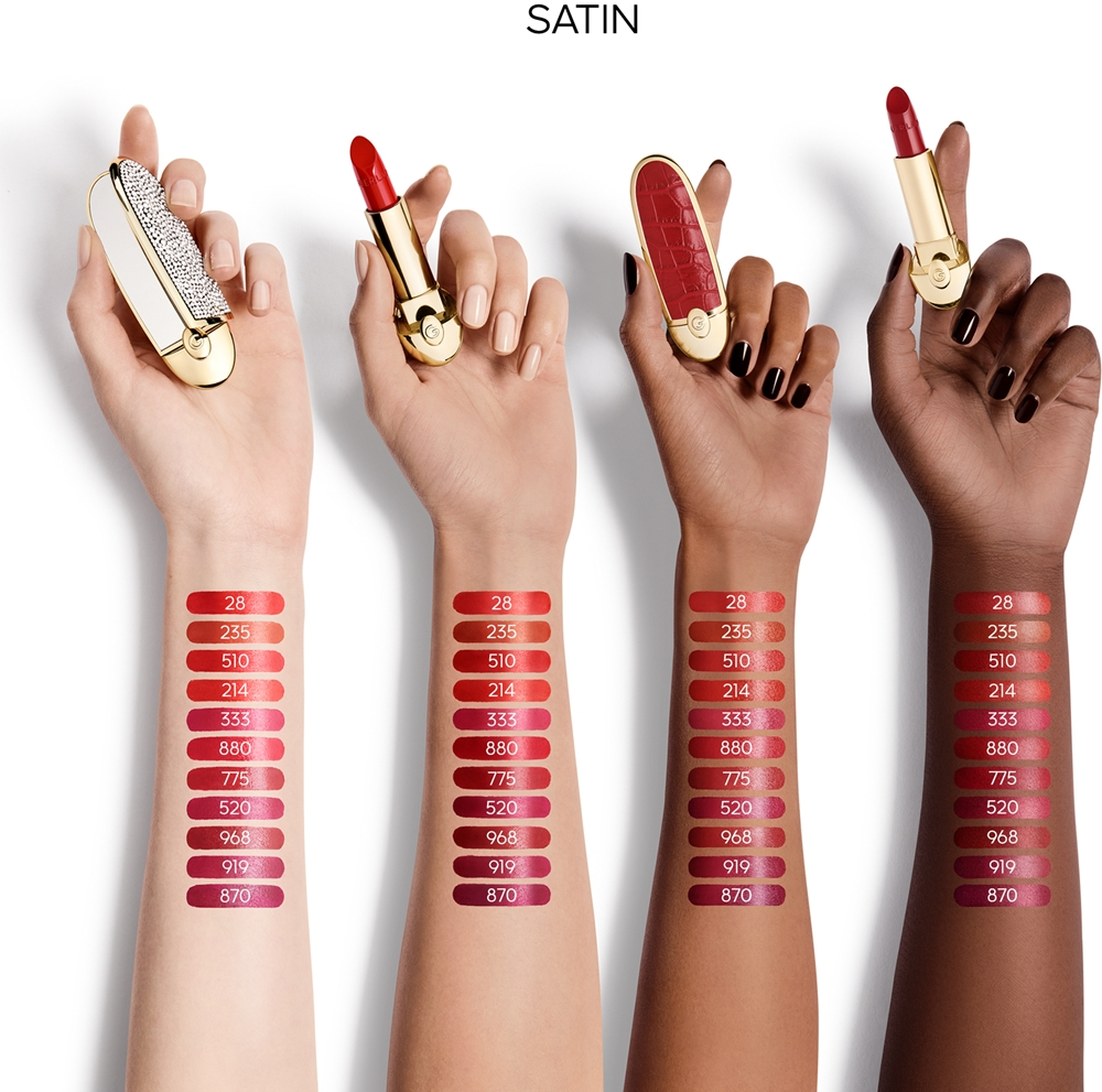 GUERLAIN Rouge G - Роскошная помада оттенок 510 Le Rouge Vibrant Satin, 3 g