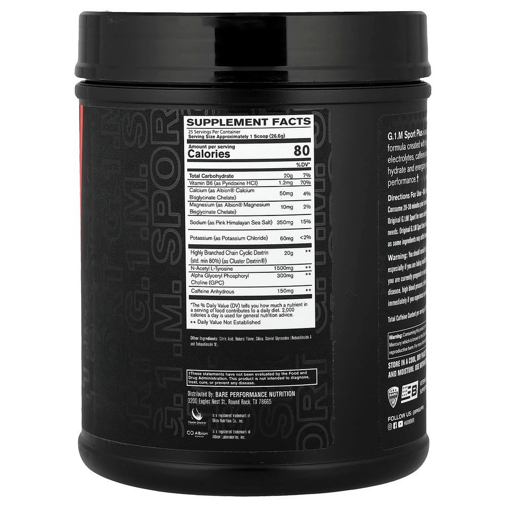 BPN, G.1.M Sport+, с апельсиновым вкусом, 665 г (1 фунт 7,4 унции)
