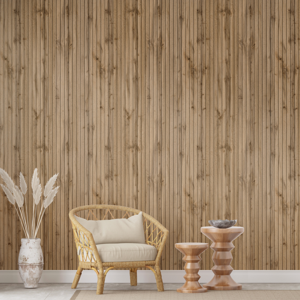 Панель Стеновая Реечная МДФ Stella Beats Light Пекан 2700x119x16 (4шт.упак.)