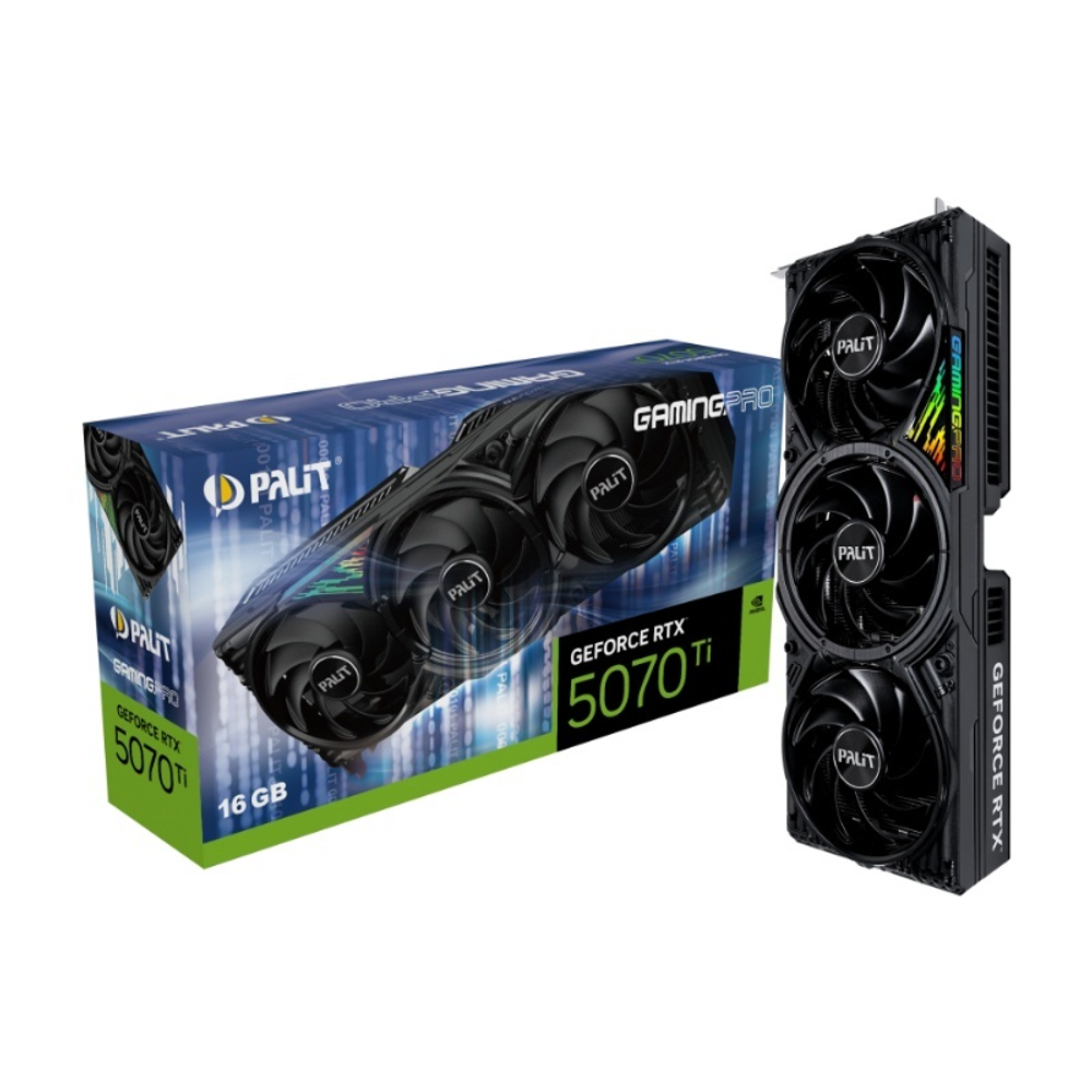 Видеокарта PALIT GeForce RTX™ 5070 Ti GamingPro 16GB GDDR7 256-bit, 2452 MHz (V1)