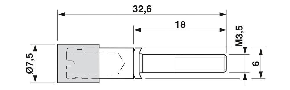 0311320 - PSBJ 3,5/18/6 RD - Hаборная тестовая вилка