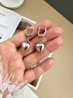 Серьги сердце бижутерия сережки с подвесками