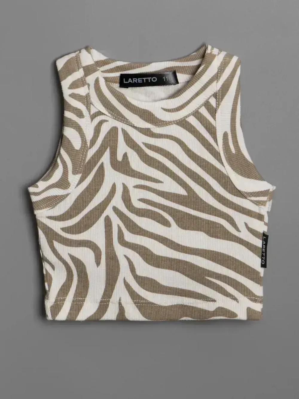 Летний кроп топ трикотажный детский