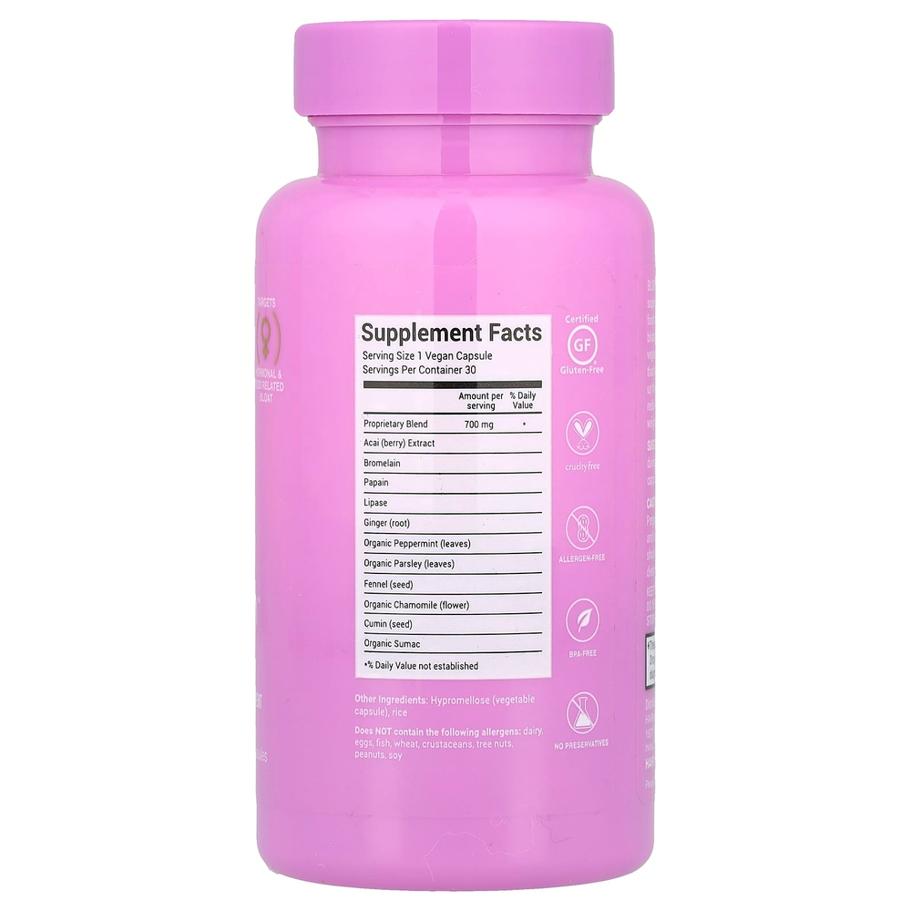 HAIRtamin, BLOATamin ™, 30 веганских капсул