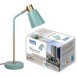 UML-B700 E27 GREEN Светильник настольный. 40W. Цоколь Е27. Механический выключатель. Зелёный. ТМ Uniel