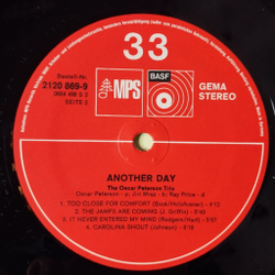 Винтажная виниловая пластинка LP The Oscar Peterson Trio Another Day (Germany 1971)