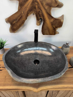 Раковина из речного камня RS-65839 64х48х15 из натурального камня