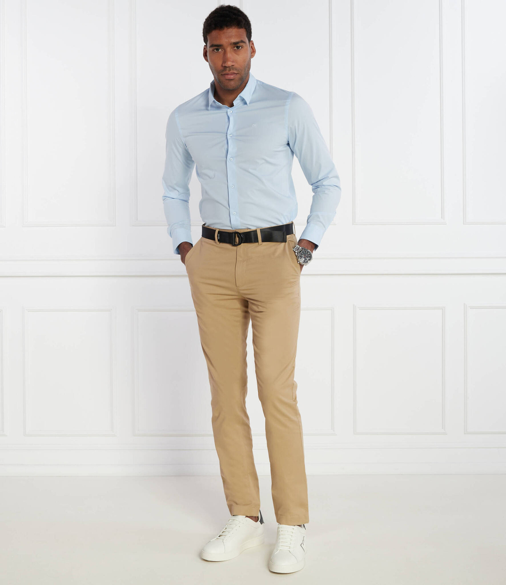 Чиносы + пояс MODERN TWILL Calvin Klein - светло-коричневый(K10K110979)