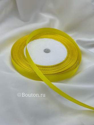 Атласная лента желтая 1 см