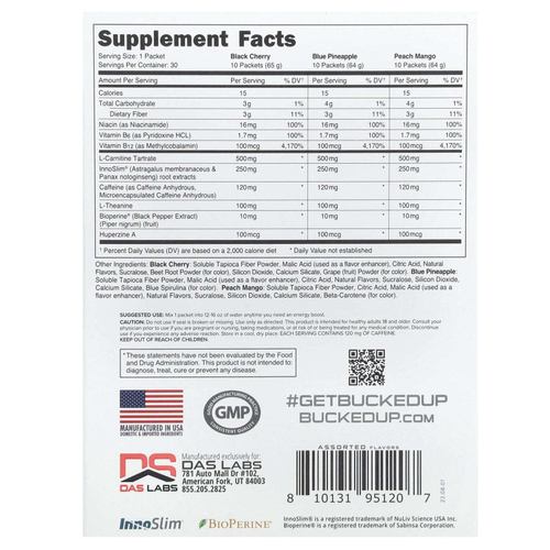 Bucked Up, Babe Boost, разнообразный набор, 30 пакетиков по 0,2 унции